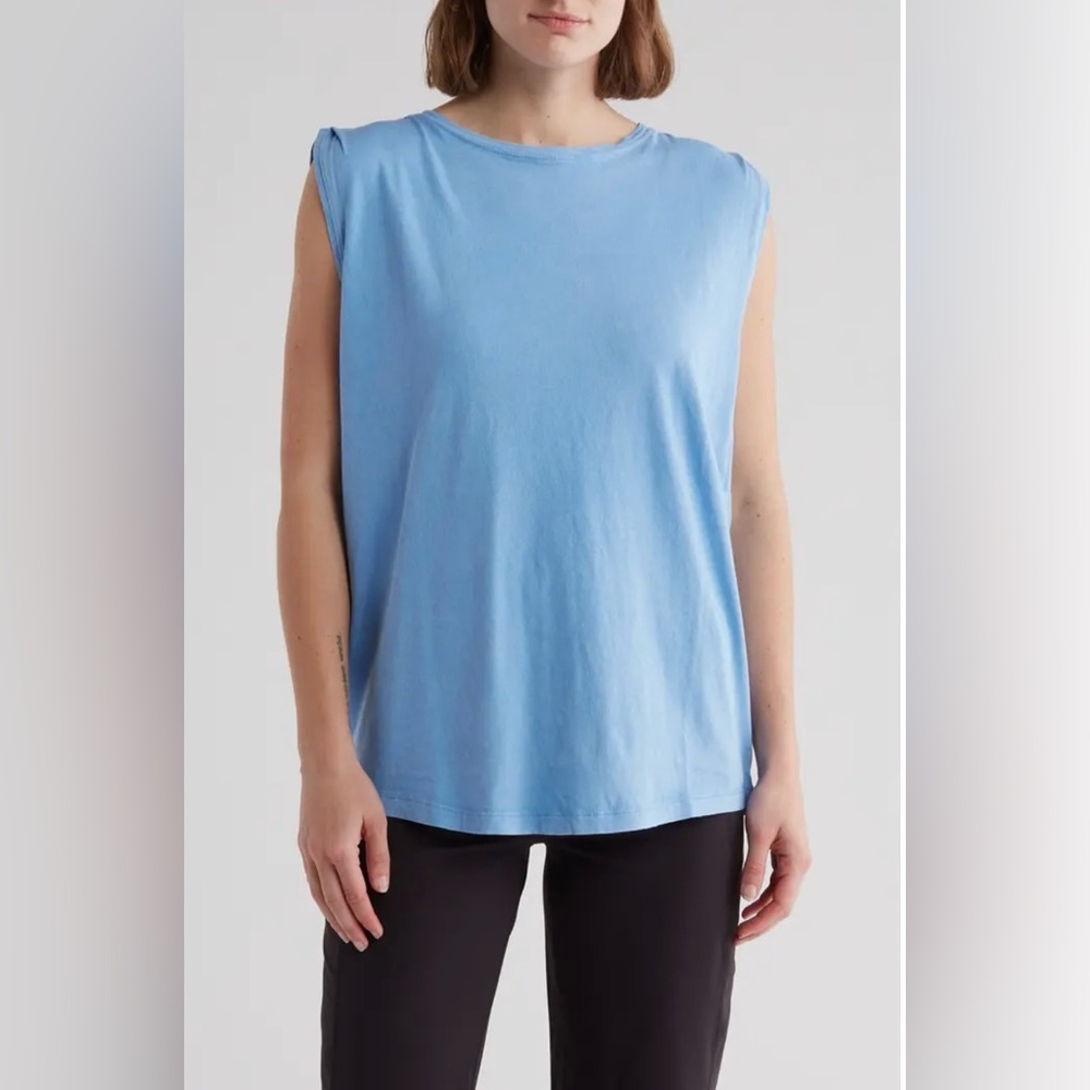 Z by Zella Vintage Wash Relaxed Tank in Blue Lapis